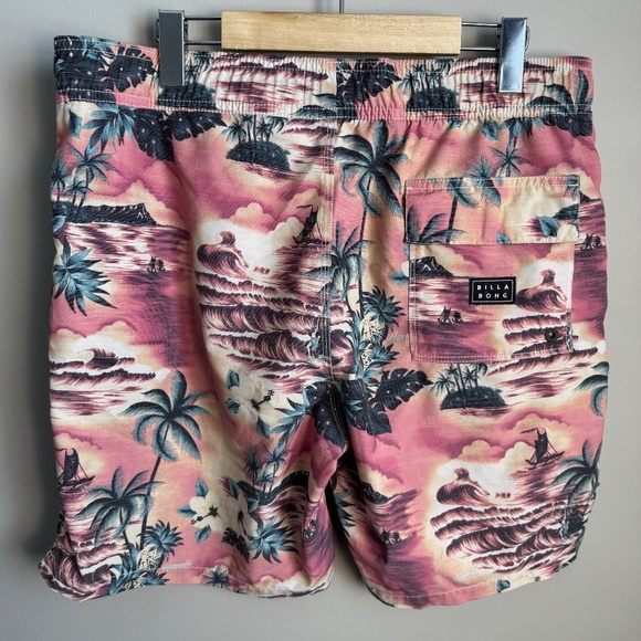 Billabong‎ Recycler Sundays Layback Men's L Swim Trunks Tropical Hawaiian Beach - Picture 5 of 13